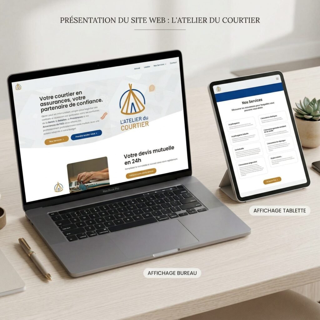 L'Atelier du Courtier, site vitrine pour un courtier en assurances