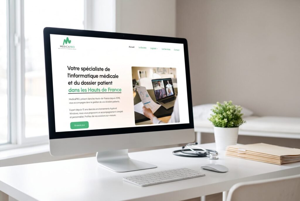 MedicaPro, site web pour un spécialiste de l’informatique médicale
